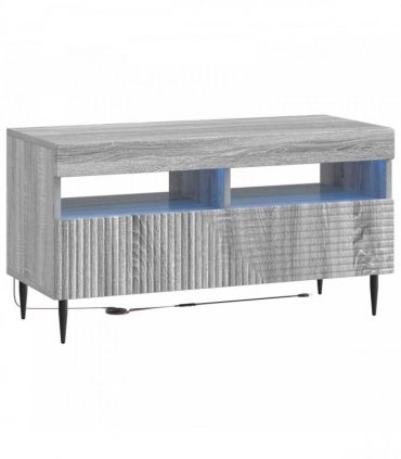 vidaXL 3 Piece LED TV Cabinet Grey Sonoma Engineered Wood