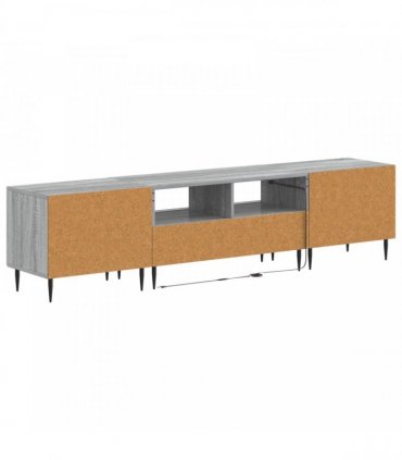 vidaXL 3 Piece LED TV Cabinet Grey Sonoma Engineered Wood
