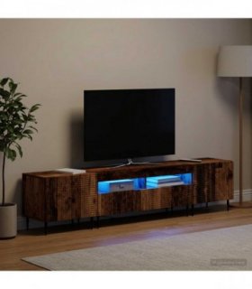 vidaXL 3 Piece LED TV Cabinet Old Wood Engineered Wood