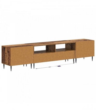 vidaXL 3 Piece LED TV Cabinet Old Wood Engineered Wood