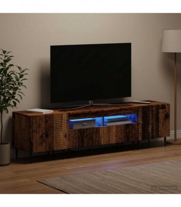 vidaXL 3 Piece LED TV Cabinet Old Wood Engineered Wood