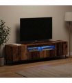vidaXL 3 Piece LED TV Cabinet Old Wood Engineered Wood