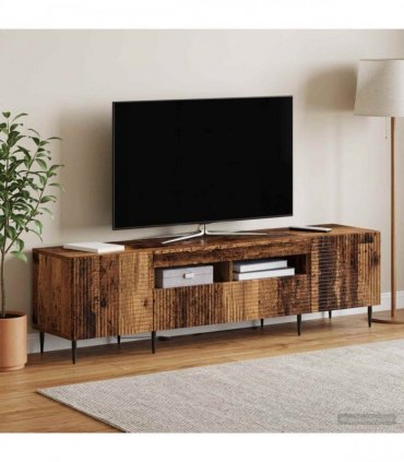 vidaXL 3 Piece LED TV Cabinet Old Wood Engineered Wood