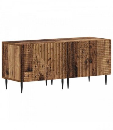 vidaXL 3 Piece LED TV Cabinet Old Wood Engineered Wood