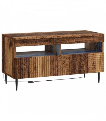 vidaXL 3 Piece LED TV Cabinet Old Wood Engineered Wood