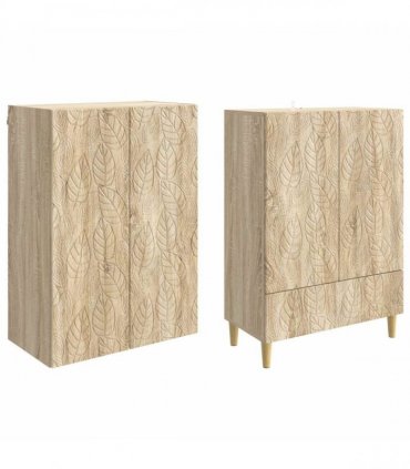 vidaXL Cabinet Set 2 pcs Sonoma Oak Engineered Wood