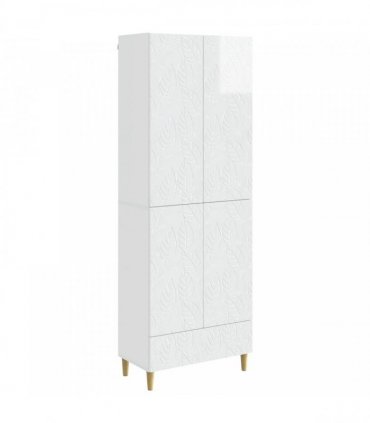 vidaXL Cabinet Set 2 pcs High Gloss White Engineered Wood