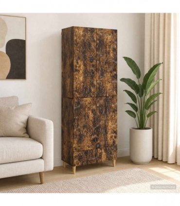 vidaXL Cabinet Set 2 pcs Smoked Oak Engineered Wood