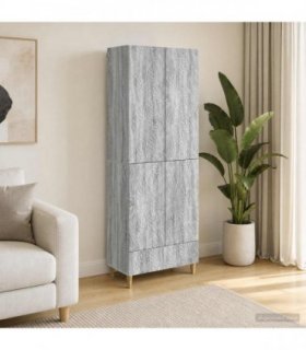 vidaXL Cabinet Set 2 pcs Grey Sonoma Engineered Wood