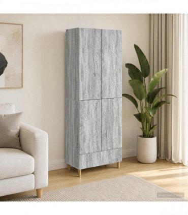 vidaXL Cabinet Set 2 pcs Grey Sonoma Engineered Wood