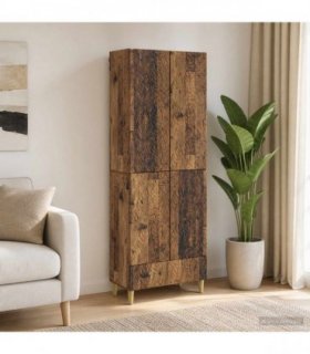 vidaXL Cabinet Set 2 pcs Old Wood Engineered Wood
