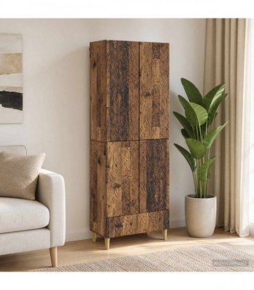 vidaXL Cabinet Set 2 pcs Old Wood Engineered Wood
