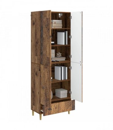 vidaXL Cabinet Set 2 pcs Old Wood Engineered Wood