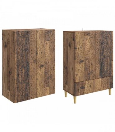 vidaXL Cabinet Set 2 pcs Old Wood Engineered Wood