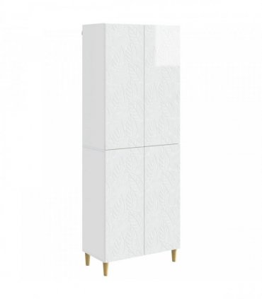 vidaXL Cabinet Set 2 pcs High Gloss White Engineered Wood