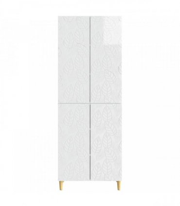 vidaXL Cabinet Set 2 pcs High Gloss White Engineered Wood