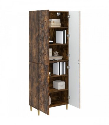 vidaXL Cabinet Set 2 pcs Smoked Oak Engineered Wood
