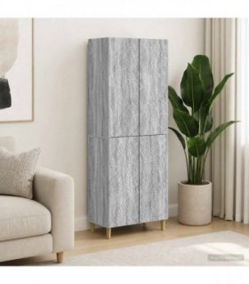 vidaXL Cabinet Set 2 pcs Grey Sonoma Engineered Wood