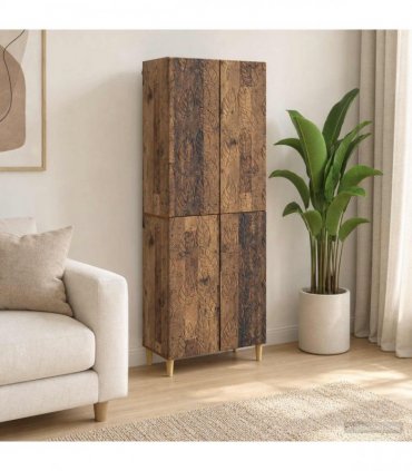 vidaXL Cabinet Set 2 pcs Old Wood Engineered Wood