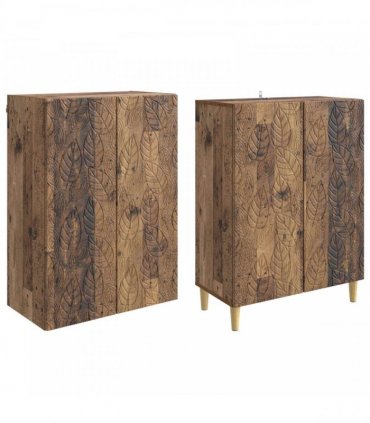 vidaXL Cabinet Set 2 pcs Old Wood Engineered Wood