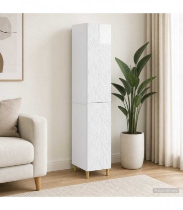 vidaXL Cabinet Set 2 pcs High Gloss White Engineered Wood