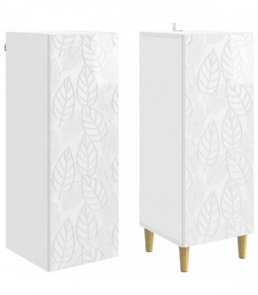 vidaXL Cabinet Set 2 pcs High Gloss White Engineered Wood
