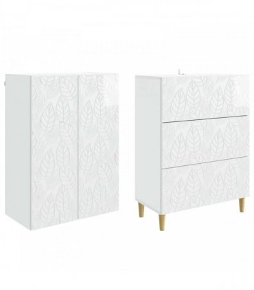 vidaXL Cabinet Set 2 pcs 66 x 34.5 x 90 cm Engineered Wood