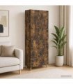vidaXL Cabinet Set 2 pcs 66 x 34.5 x 90 cm Engineered Wood Smoked Oak