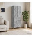 vidaXL Cabinet Set 2 pcs 66 x 34.5 x 90 cm Engineered Wood Grey Sonoma