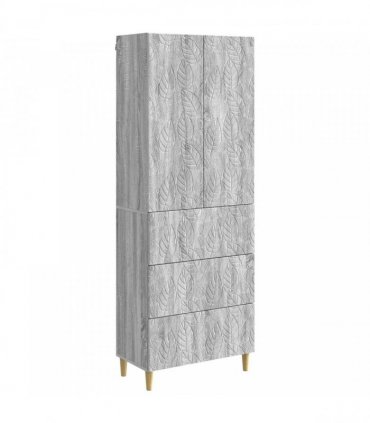 vidaXL Cabinet Set 2 pcs 66 x 34.5 x 90 cm Engineered Wood Grey Sonoma