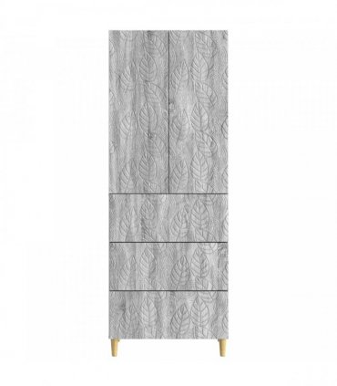 vidaXL Cabinet Set 2 pcs 66 x 34.5 x 90 cm Engineered Wood Grey Sonoma