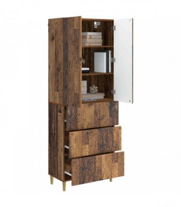vidaXL Cabinet Set 2 pcs 66 x 34.5 x 90 cm Engineered Wood Old Wood