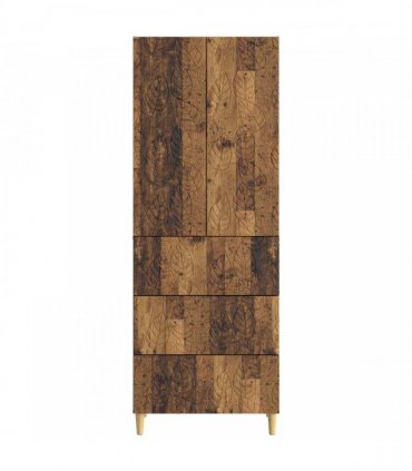 vidaXL Cabinet Set 2 pcs 66 x 34.5 x 90 cm Engineered Wood Old Wood