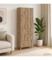 vidaXL Cabinet Set 2 pcs 66 x 34.5 x 90 cm Engineered Wood Artisan Oak