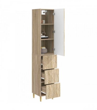 vidaXL Cabinet Set 2 pcs 33 x 34.5 x 90 cm Engineered Wood Sonoma Oak