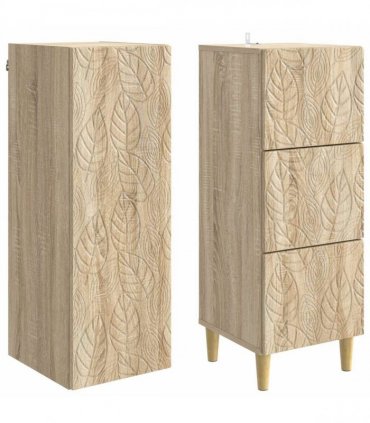 vidaXL Cabinet Set 2 pcs 33 x 34.5 x 90 cm Engineered Wood Sonoma Oak