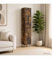 vidaXL Cabinet Set 2 pcs 33 x 34.5 x 90 cm Engineered Wood Smoked Oak