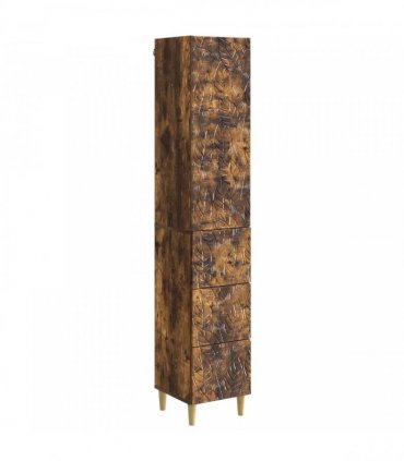 vidaXL Cabinet Set 2 pcs 33 x 34.5 x 90 cm Engineered Wood Smoked Oak