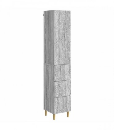 vidaXL Cabinet Set 2 pcs 33 x 34.5 x 90 cm Engineered Wood Grey Sonoma