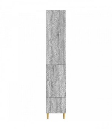 vidaXL Cabinet Set 2 pcs 33 x 34.5 x 90 cm Engineered Wood Grey Sonoma