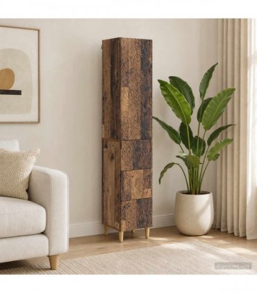 vidaXL Cabinet Set 2 pcs 33 x 34.5 x 90 cm Engineered Wood Old Wood