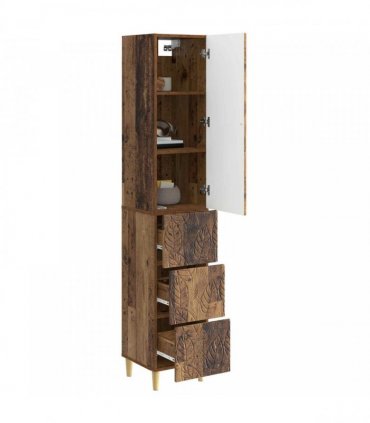 vidaXL Cabinet Set 2 pcs 33 x 34.5 x 90 cm Engineered Wood Old Wood