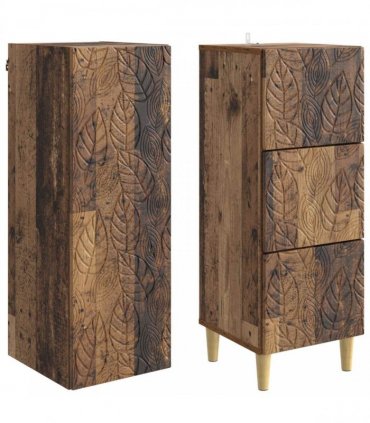vidaXL Cabinet Set 2 pcs 33 x 34.5 x 90 cm Engineered Wood Old Wood