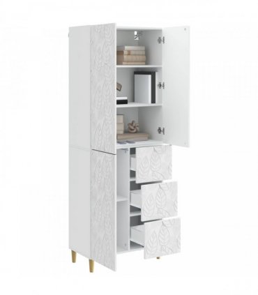 vidaXL Cabinet Set 2 pcs High Gloss White 66 x 34.5 x 90 cm