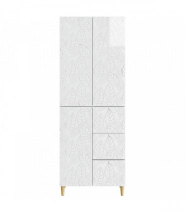 vidaXL Cabinet Set 2 pcs High Gloss White 66 x 34.5 x 90 cm