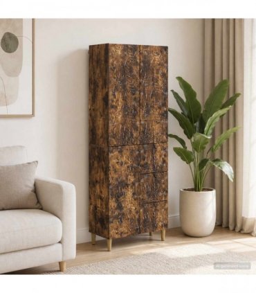 vidaXL Cabinet Set 2 pcs Smoked Oak 66 x 34.5 x 90 cm Engineered Wood