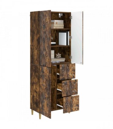 vidaXL Cabinet Set 2 pcs Smoked Oak 66 x 34.5 x 90 cm Engineered Wood