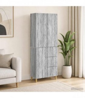 vidaXL Cabinet Set 2 pcs Grey Sonoma 66 x 34.5 x 90 cm Engineered Wood