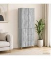 vidaXL Cabinet Set 2 pcs Grey Sonoma 66 x 34.5 x 90 cm Engineered Wood