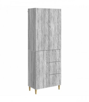 vidaXL Cabinet Set 2 pcs Grey Sonoma 66 x 34.5 x 90 cm Engineered Wood